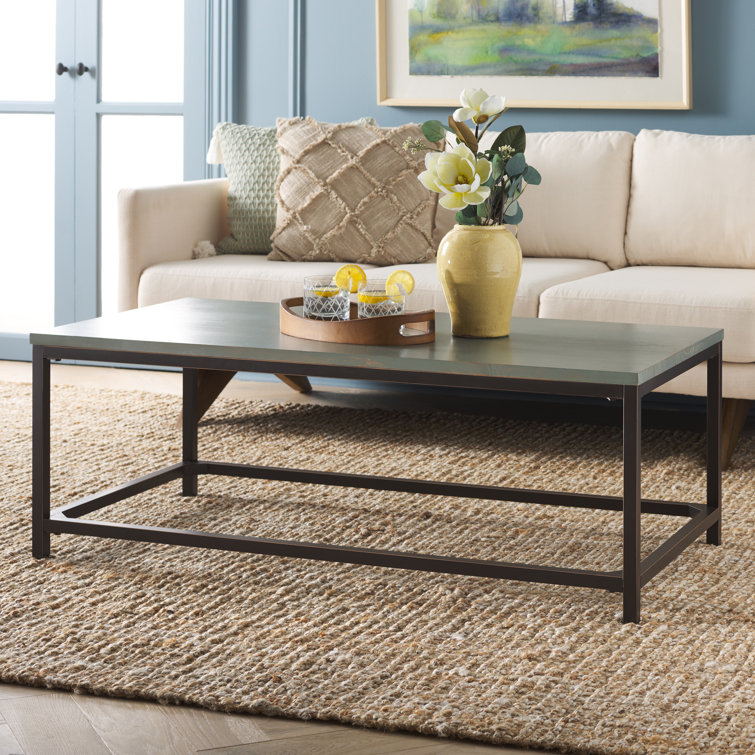 Ash Grey Walnut Wood Rectangular Coffee Table