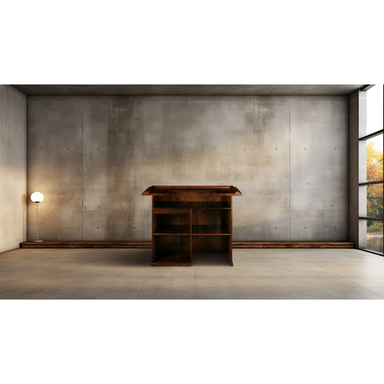 60 Inch English Tudor Solid Wood Dry Bar