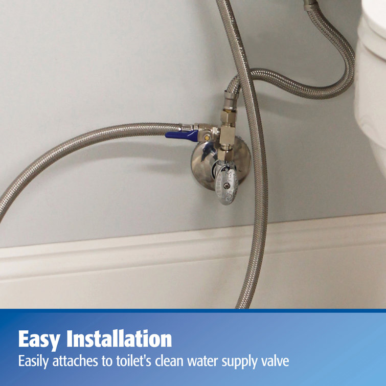 Chrome Handheld Bidet with Single Faucet Handle