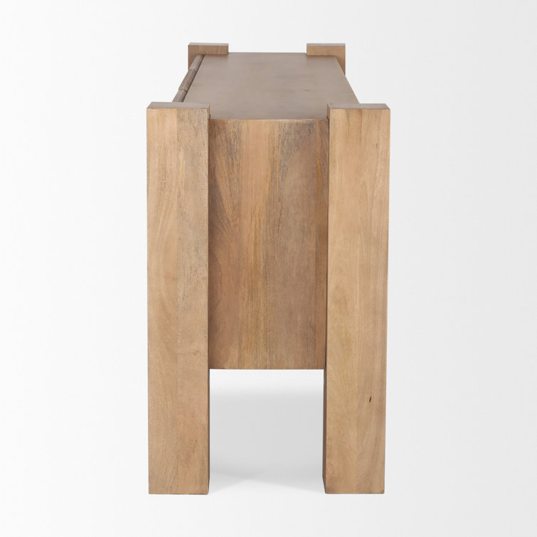 Wynda 74.5'' Light Brown Solid Wood Sideboard