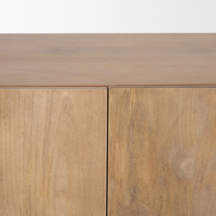 Wynda 74.5'' Light Brown Solid Wood Sideboard