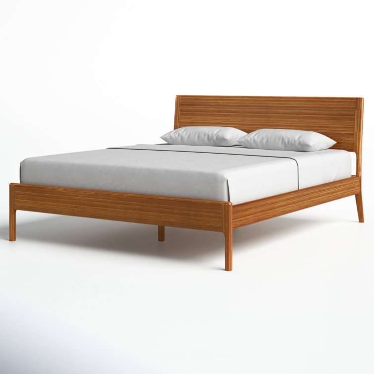 Ventura Amber King Platform Bed with Bamboo Frame and Metal Headboard