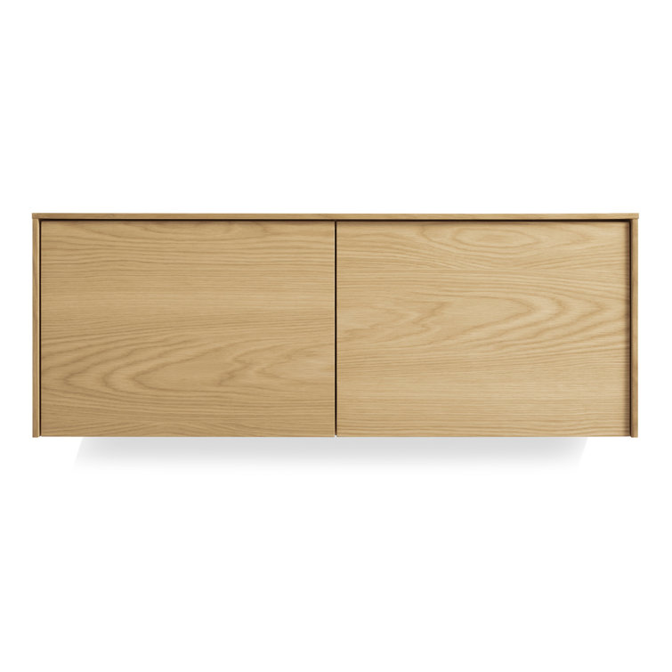 White Oak Adjustable Shelving Wall-Mounted Cabinet