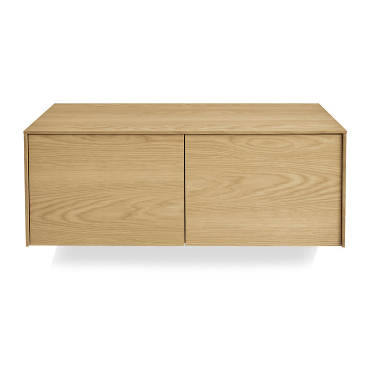 White Oak Adjustable Shelving Wall-Mounted Cabinet
