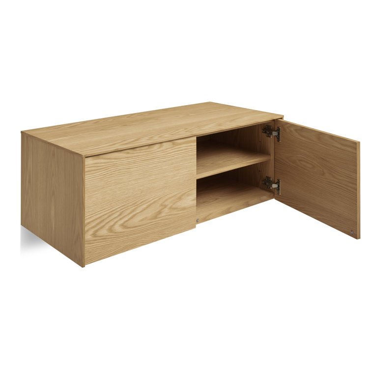 White Oak Adjustable Shelving Wall-Mounted Cabinet