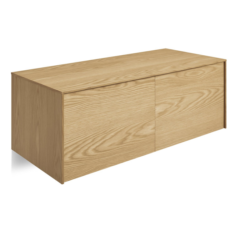 White Oak Adjustable Shelving Wall-Mounted Cabinet