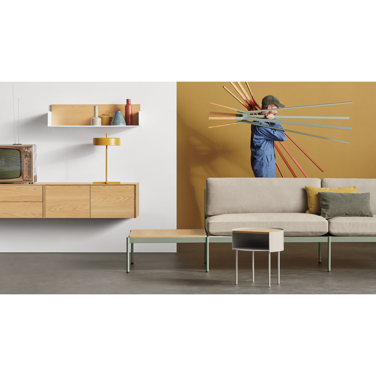 White Oak Adjustable Shelving Wall-Mounted Cabinet