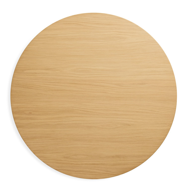 48" Round White Oak Wood Dining Table with Clover Pedestal
