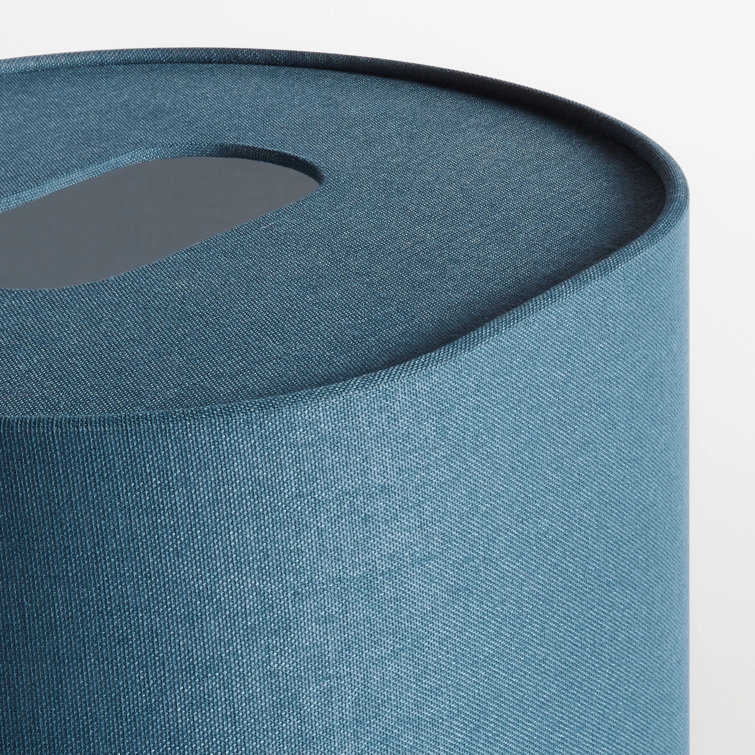 Navy Fabric Modern Table Lamp with Oval Shade
