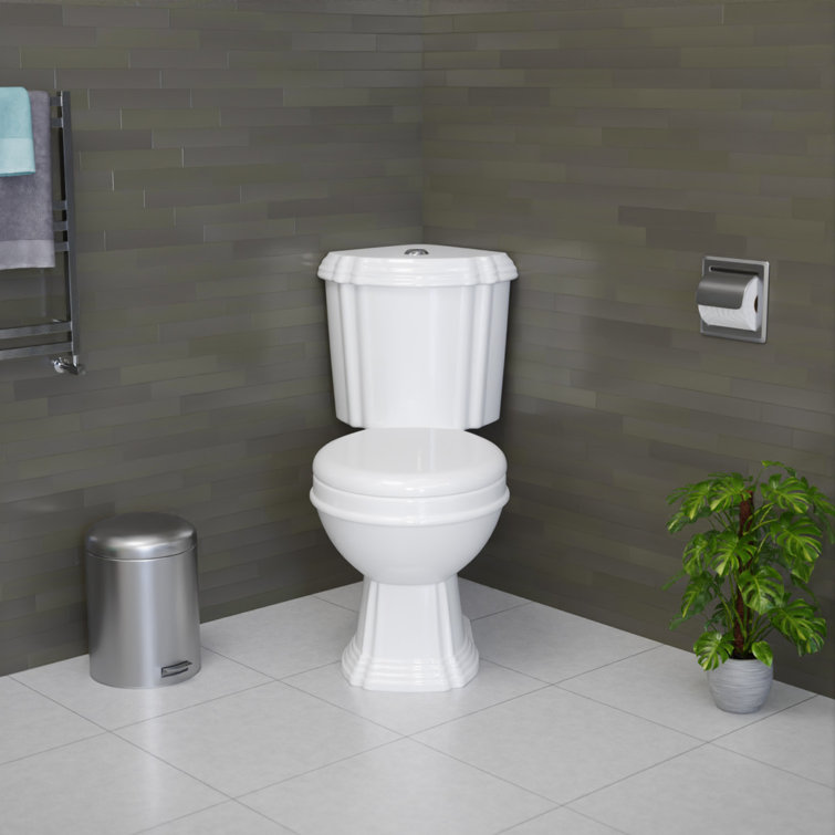 Sheffield White Round Corner Dual Flush Two-Piece Toilet