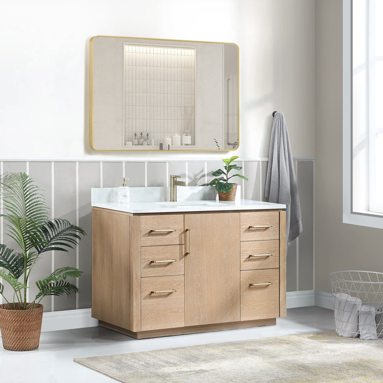 San 48'' Washed Ash Gray Single Bathroom Vanity