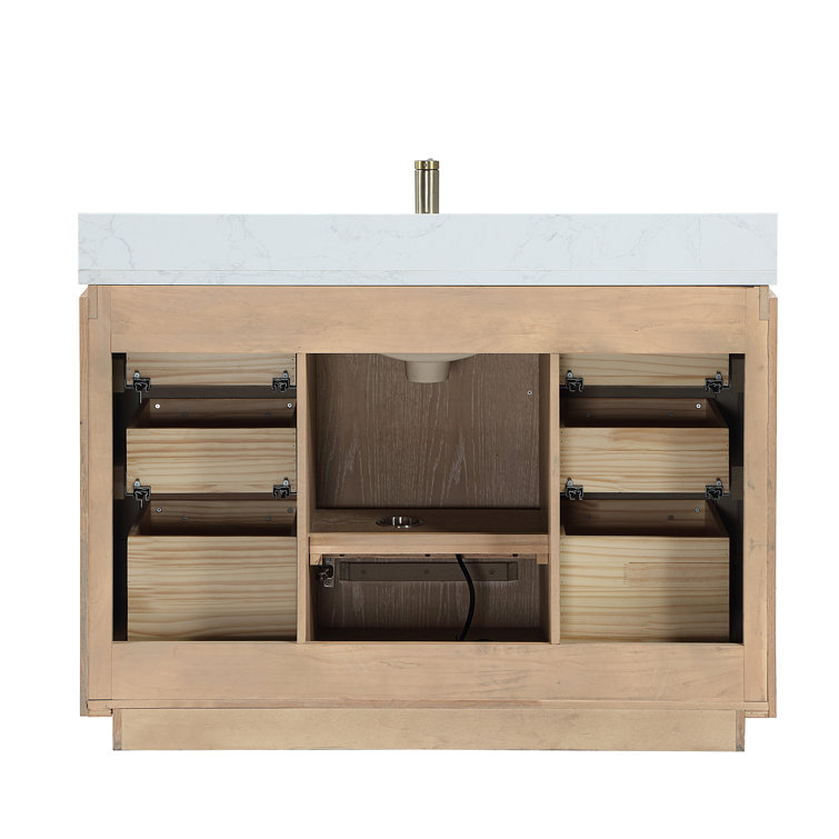 San 48'' Washed Ash Gray Single Bathroom Vanity
