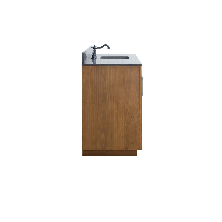 60" Single Bathroom Vanity Set with Black Limestone Top