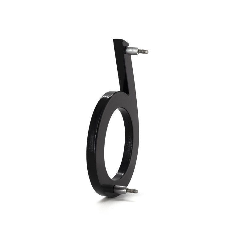 16-Inch Black Aluminum Floating House Number