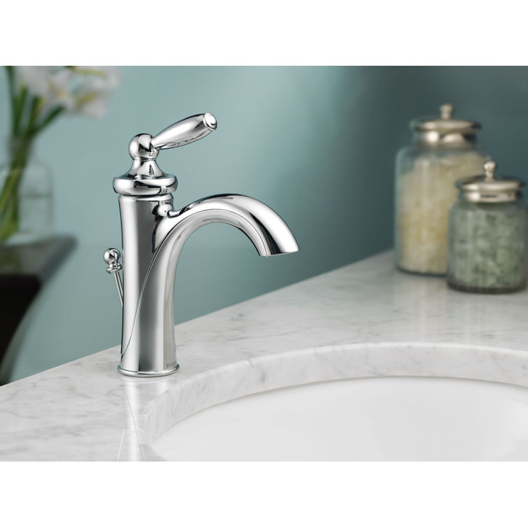 Chrome Single Hole Traditional Vessel Bathroom Faucet
