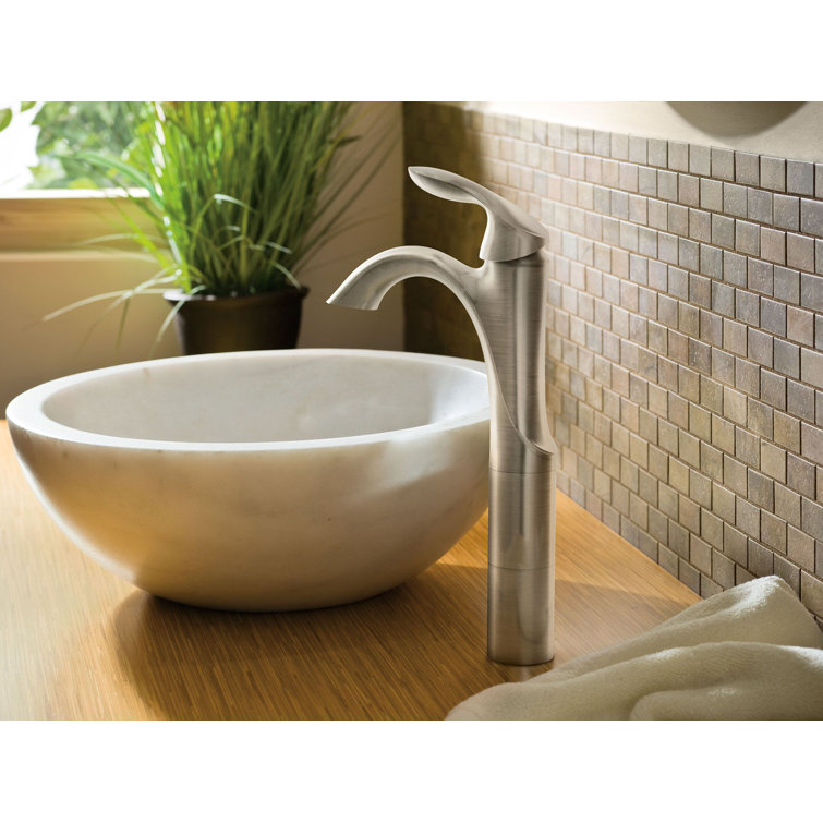 Eva Transitional Brushed Nickel Single-Handle Bathroom Faucet