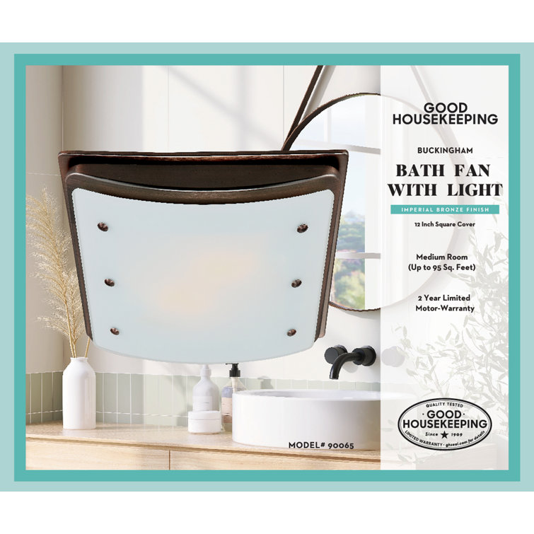 Imperial Bronze Decorative Bathroom Ventilation Fan with Light