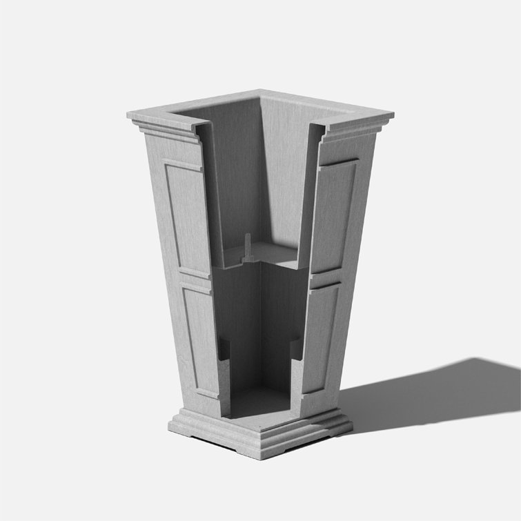 Veradek Brixton Tall 28-inch Gray Recycled Plastic Planter