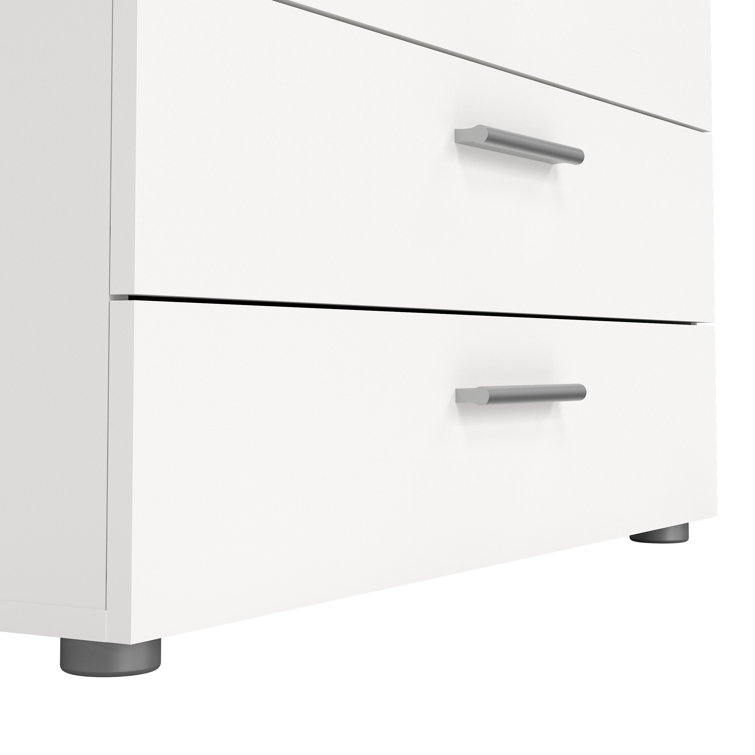 Austin 4-Drawer Sleek White Dresser with Metal Hardware