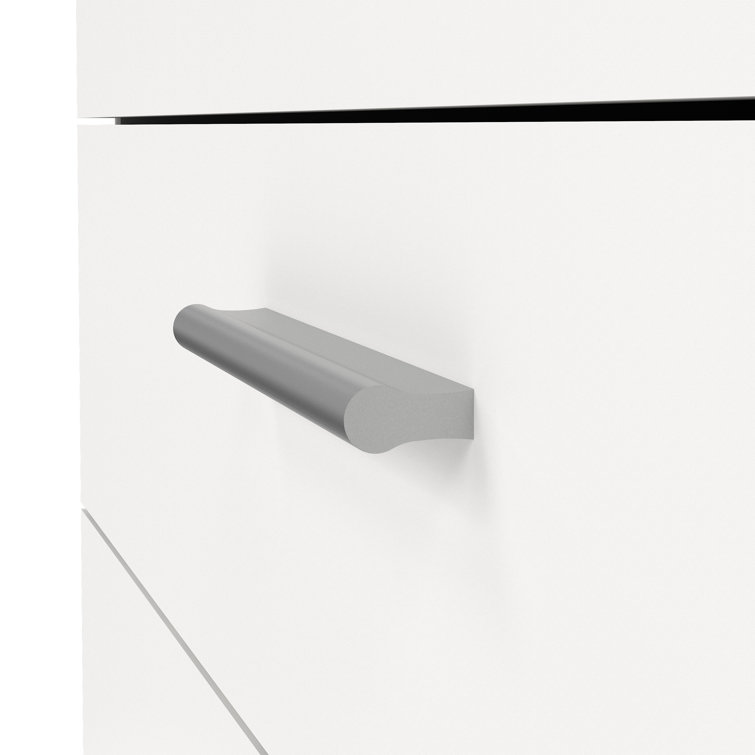 Austin 4-Drawer Sleek White Dresser with Metal Hardware