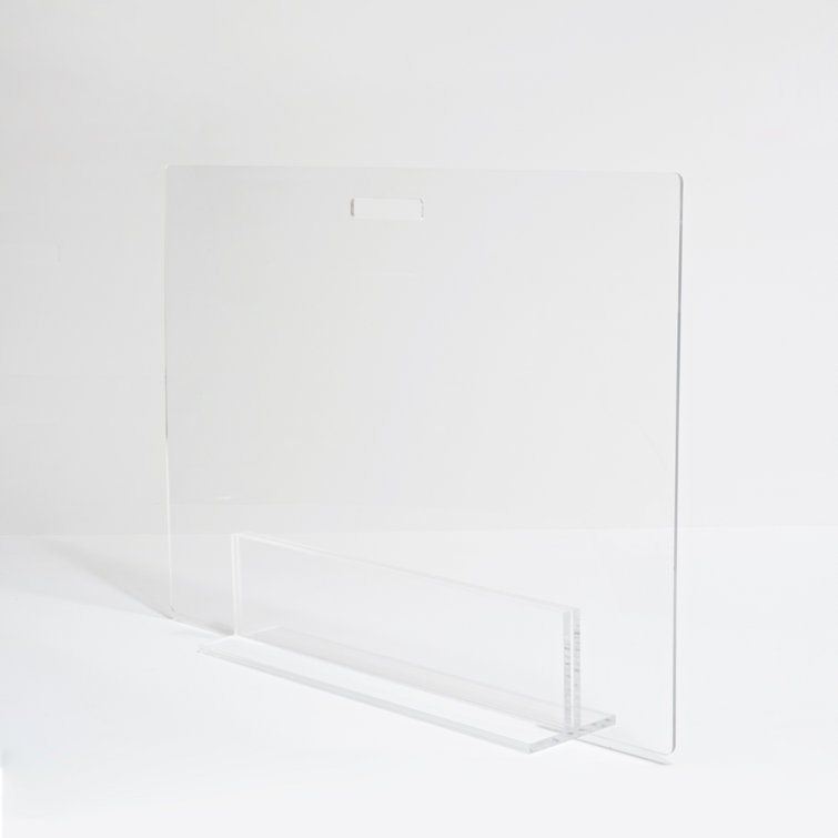 Clear Acrylic Freestanding Pet Gate Panel, 30 Inches Tall
