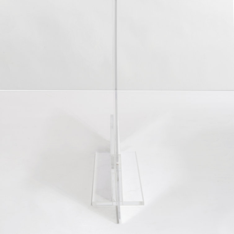 Clear Acrylic Freestanding Pet Gate Panel, 30 Inches Tall