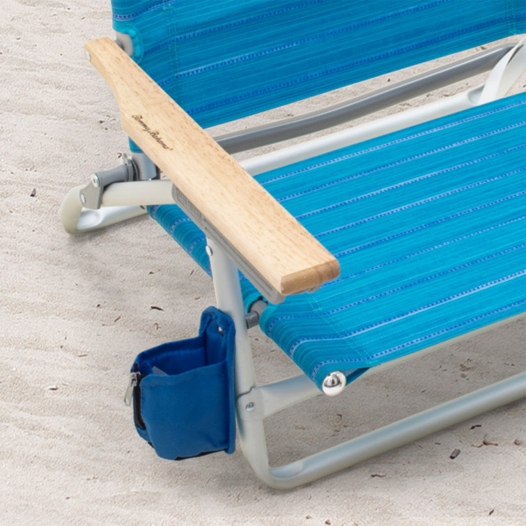 Tommy Bahama 5-Position Lightweight Aluminum Beach Chair with Cup Holder