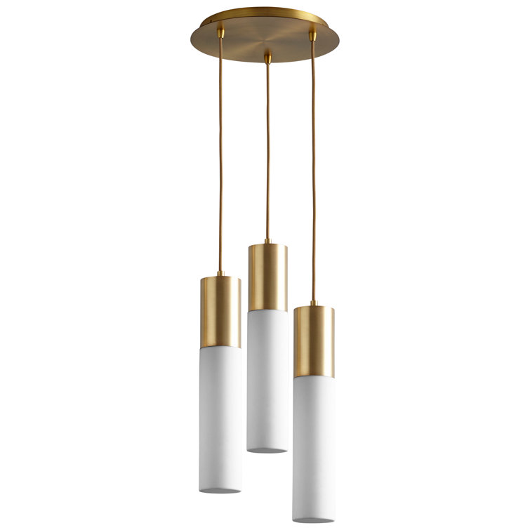 Signature Aged Brass 13" Multi Pendant Canopy Kit