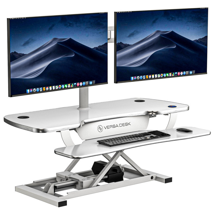 VersaDesk 36" Power Pro White Electric Standing Desk Converter