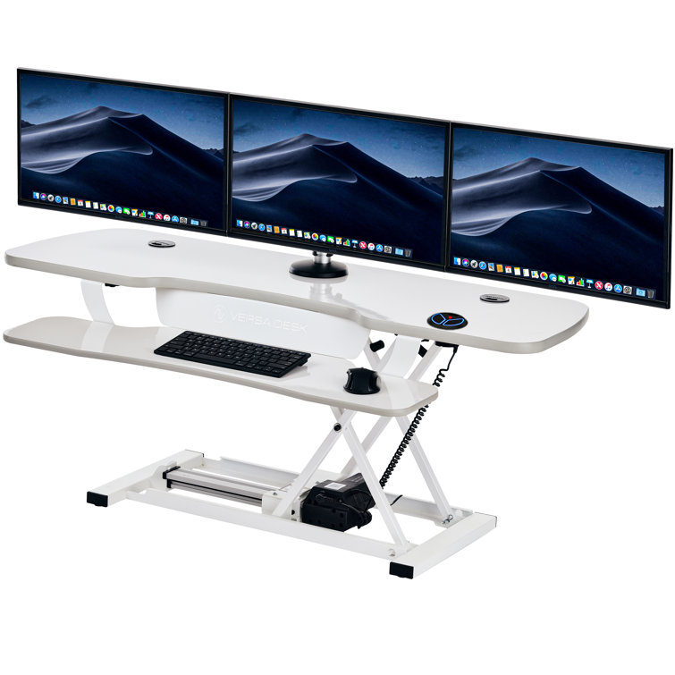 VersaDesk 36" Power Pro White Electric Standing Desk Converter