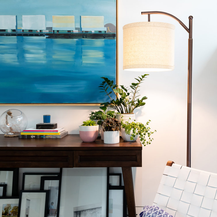 Bronze Arc LED Floor Lamp for Kids 62" Height