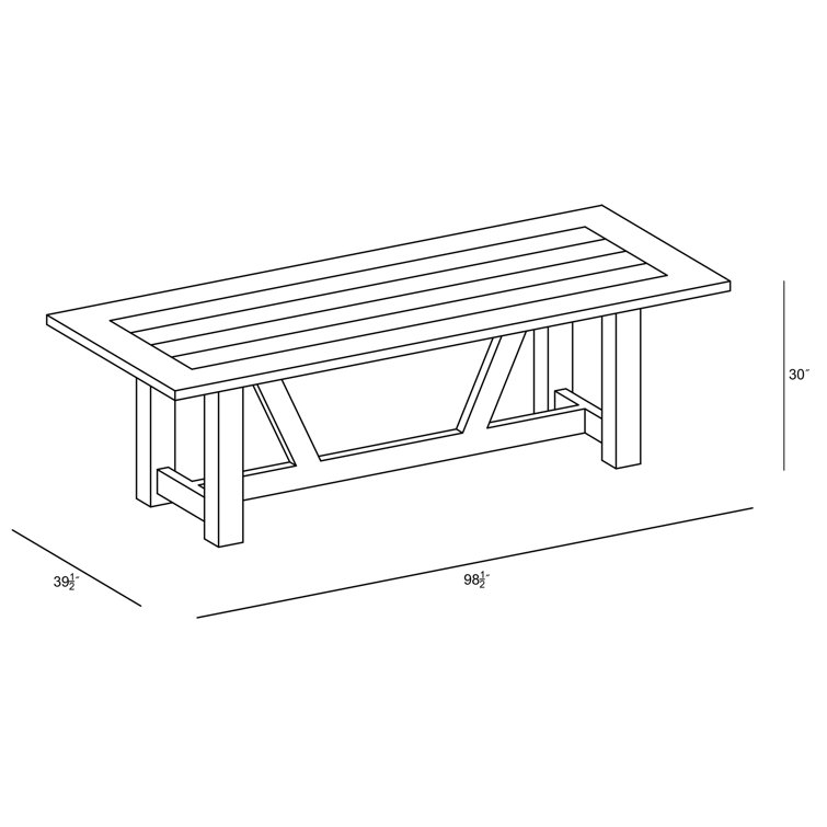 Noble 10-Seat Reclaimed Teak Outdoor Dining Table