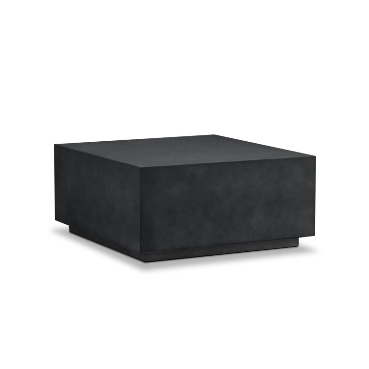 Mason Black Concrete Outdoor Square Coffee Table