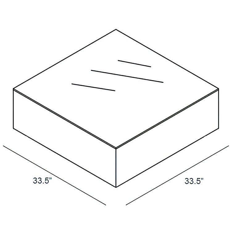 Mason Black Concrete Outdoor Square Coffee Table