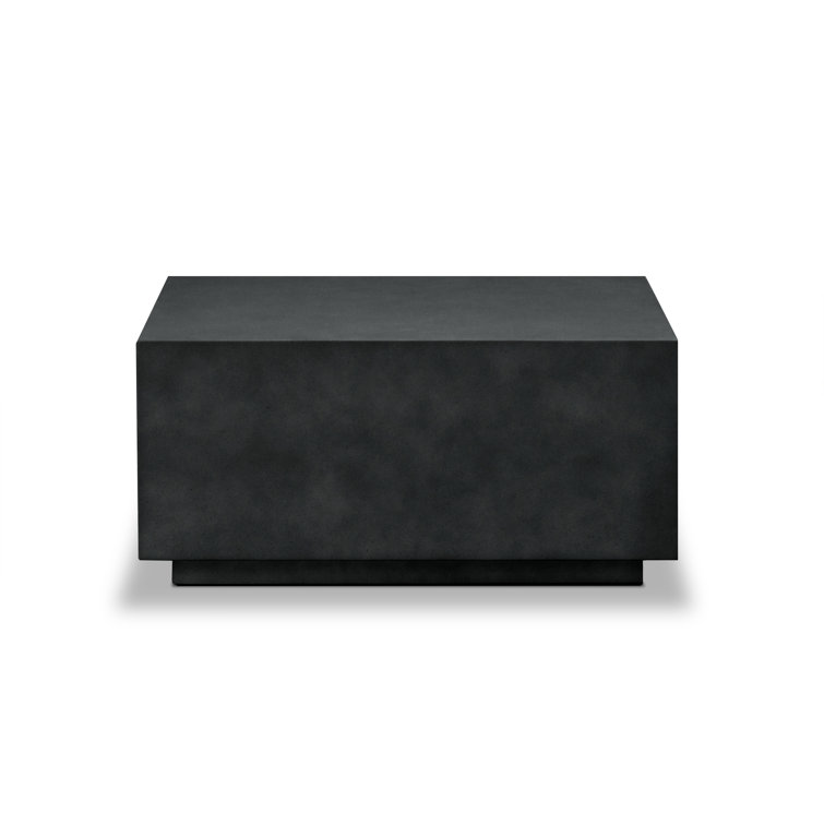 Mason Black Concrete Outdoor Square Coffee Table