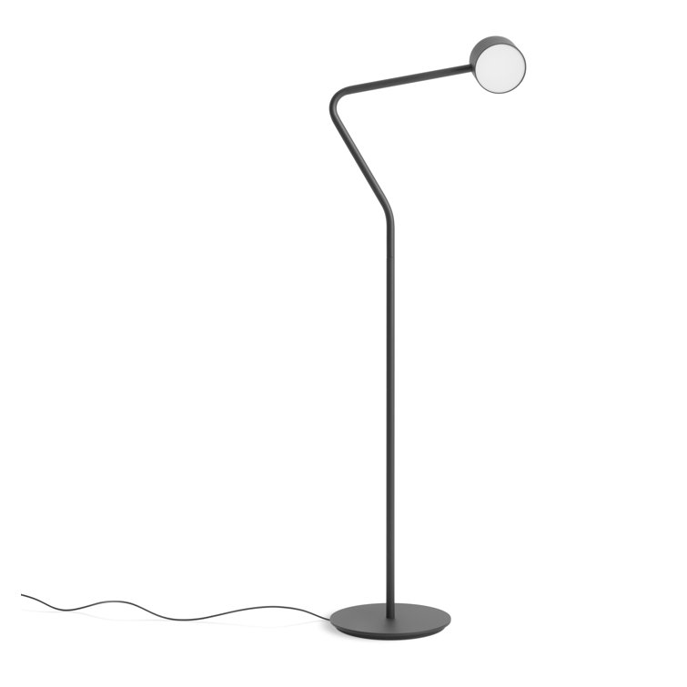 Verge 43'' Black Metal LED Task Floor Lamp
