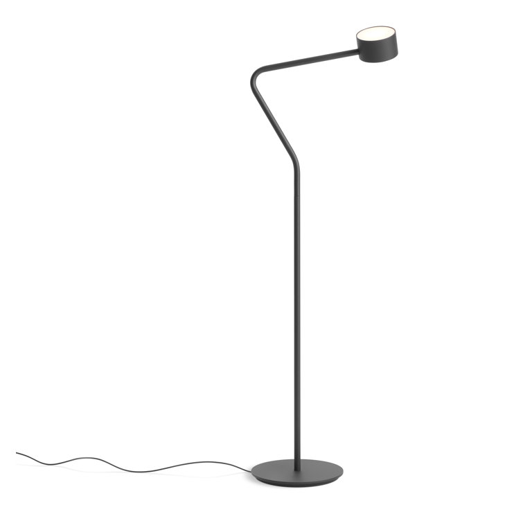 Verge 43'' Black Metal LED Task Floor Lamp