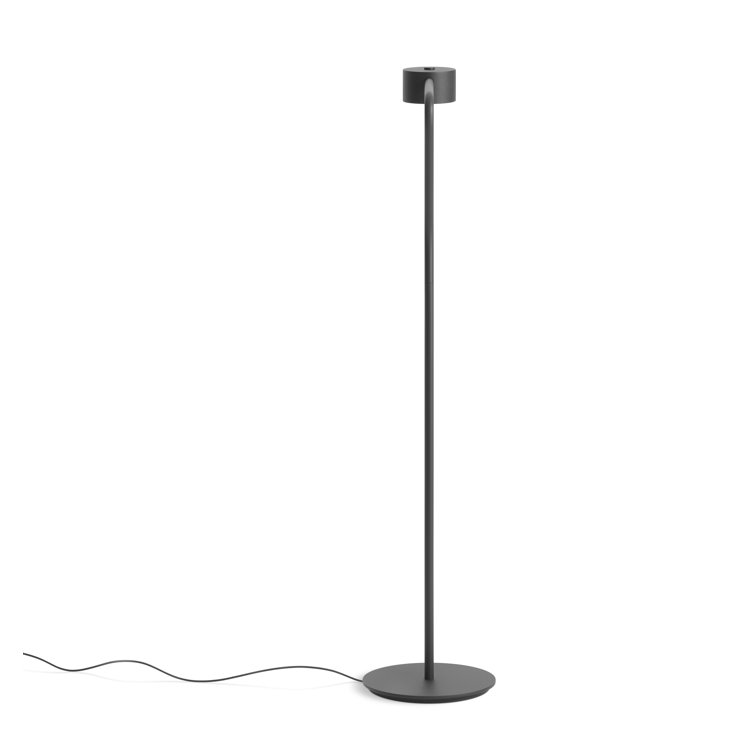 Verge 43'' Black Metal LED Task Floor Lamp