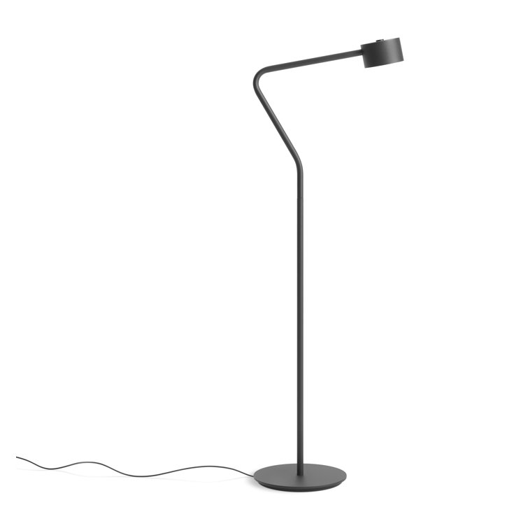 Verge 43'' Black Metal LED Task Floor Lamp