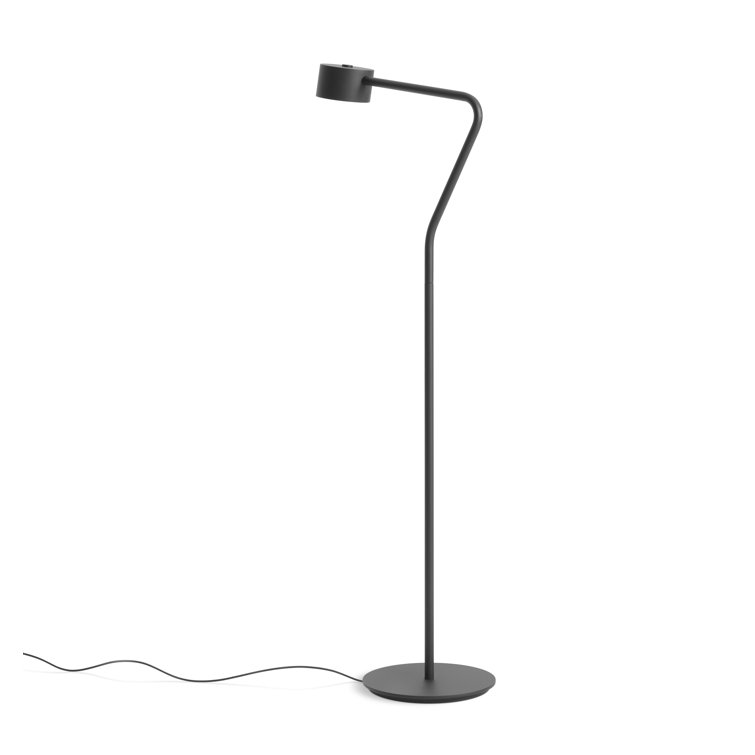 Verge 43'' Black Metal LED Task Floor Lamp