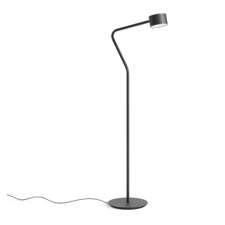 Verge 43'' Black Metal LED Task Floor Lamp