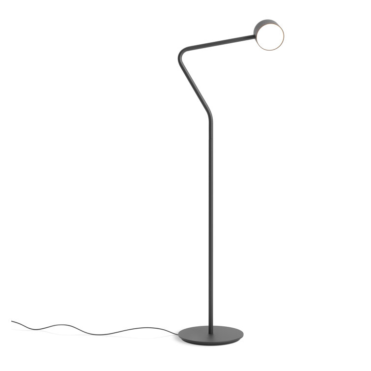 Verge 43'' Black Metal LED Task Floor Lamp