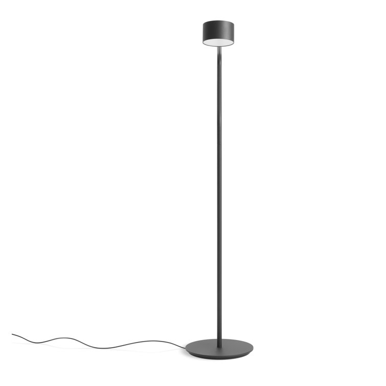 Verge 43'' Black Metal LED Task Floor Lamp