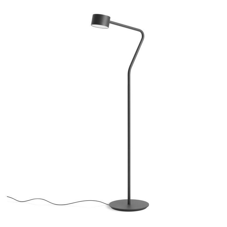 Verge 43'' Black Metal LED Task Floor Lamp