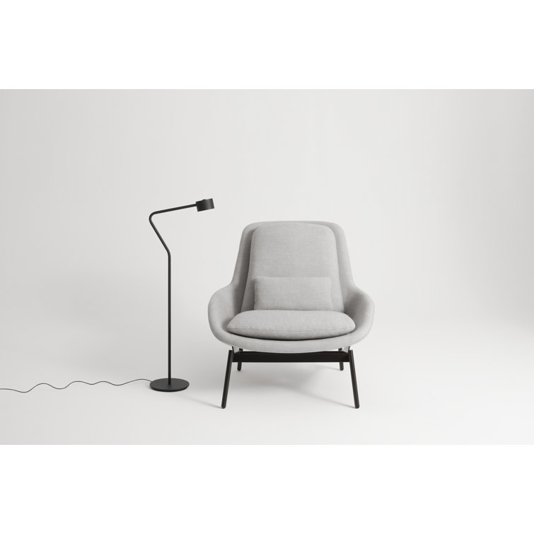 Verge 43'' Black Metal LED Task Floor Lamp