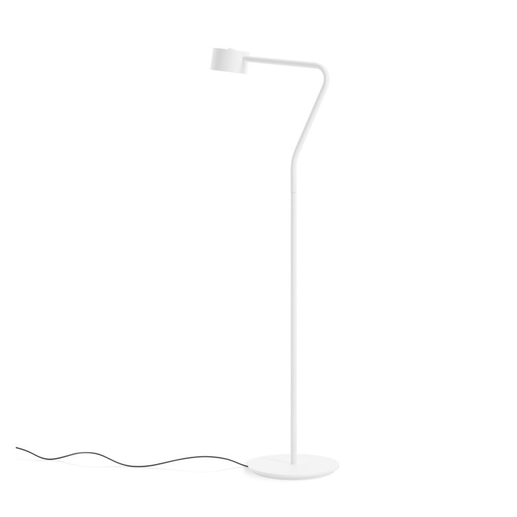 White Metal Touch Floor Lamp with Adjustable Head