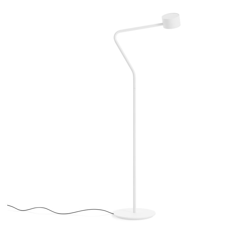 White Metal Touch Floor Lamp with Adjustable Head
