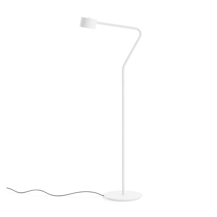 White Metal Touch Floor Lamp with Adjustable Head