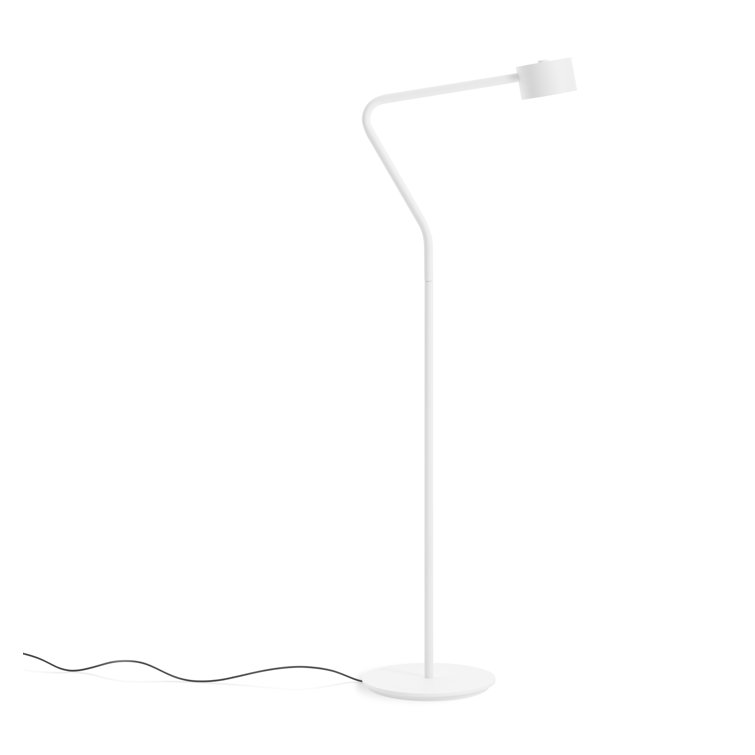 White Metal Touch Floor Lamp with Adjustable Head