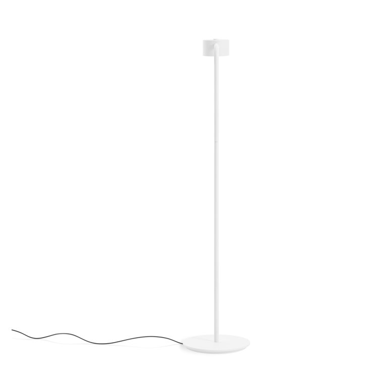 White Metal Touch Floor Lamp with Adjustable Head